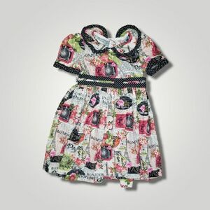 Toddler Handmade Paris themed Embroidered flowy Boho Style 3t